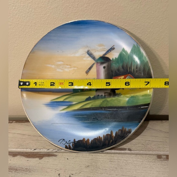 Two Japan Hand Painted Plates Mid Century - Picture 4 of 6